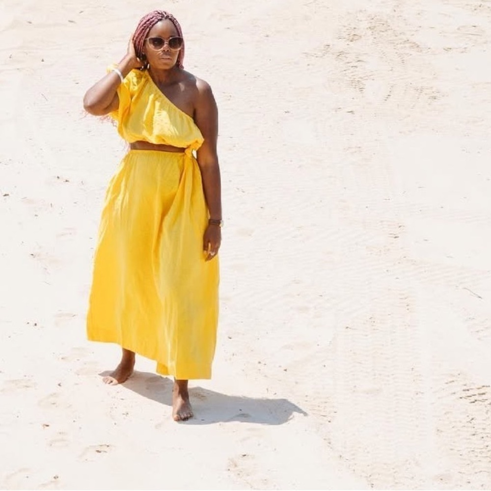 FARM Rio Bright Yellow One-Shoulder Dress - Picture 2 of 5